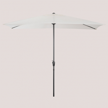 Parasol En Tissu Et Aluminium (200x300 Cm) Itzal Blanc Gardenia - Sklum