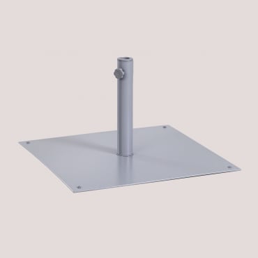 Base De Parasol Carrée En Acier Peuet Gris - Sklum