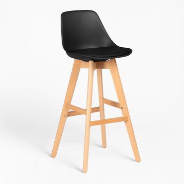 Lot De 4 Tabourets Hauts Nordic Edition Noir & ↑75 Cm - Sklum