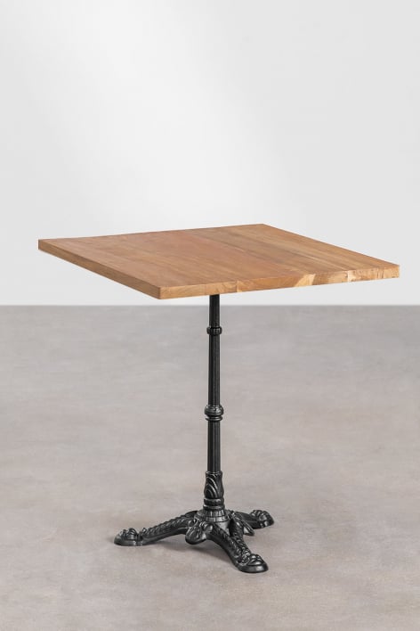 Table de bar carrée en bois d'acacia Azteca - ↔︎ 70 cm