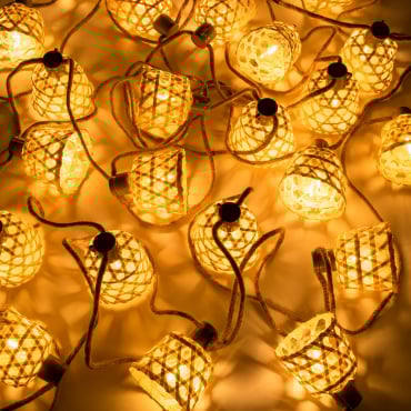 Guirlande De Jardin Avec Lumières Led 15,70 M Ducrot Naturel - Sklum