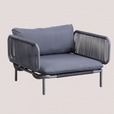 Modules Pour Canapé De Jardin Roubly Style Gris Anthracite & Fauteuil - Sklum