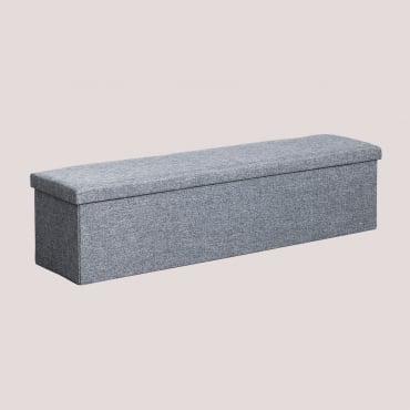 Coffre En Coton Gipto Gris & ↔︎ 150 Cm - Sklum