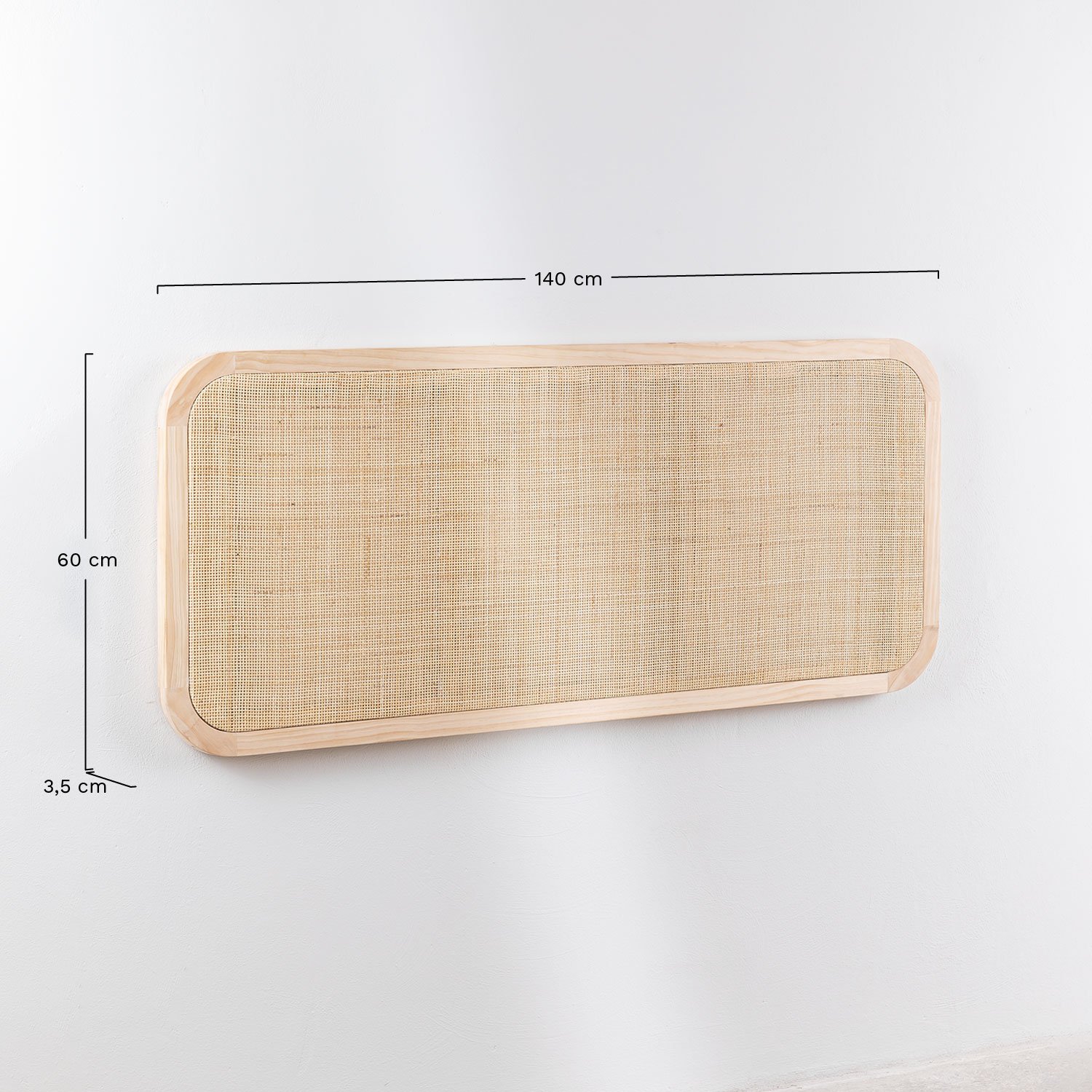 Tête de lit pour lit Reyna de 135 cm et 150 cm, mesures