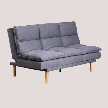 Canapé Inclinable 2 Places En Tissu Veka Gris Taupe - Sklum