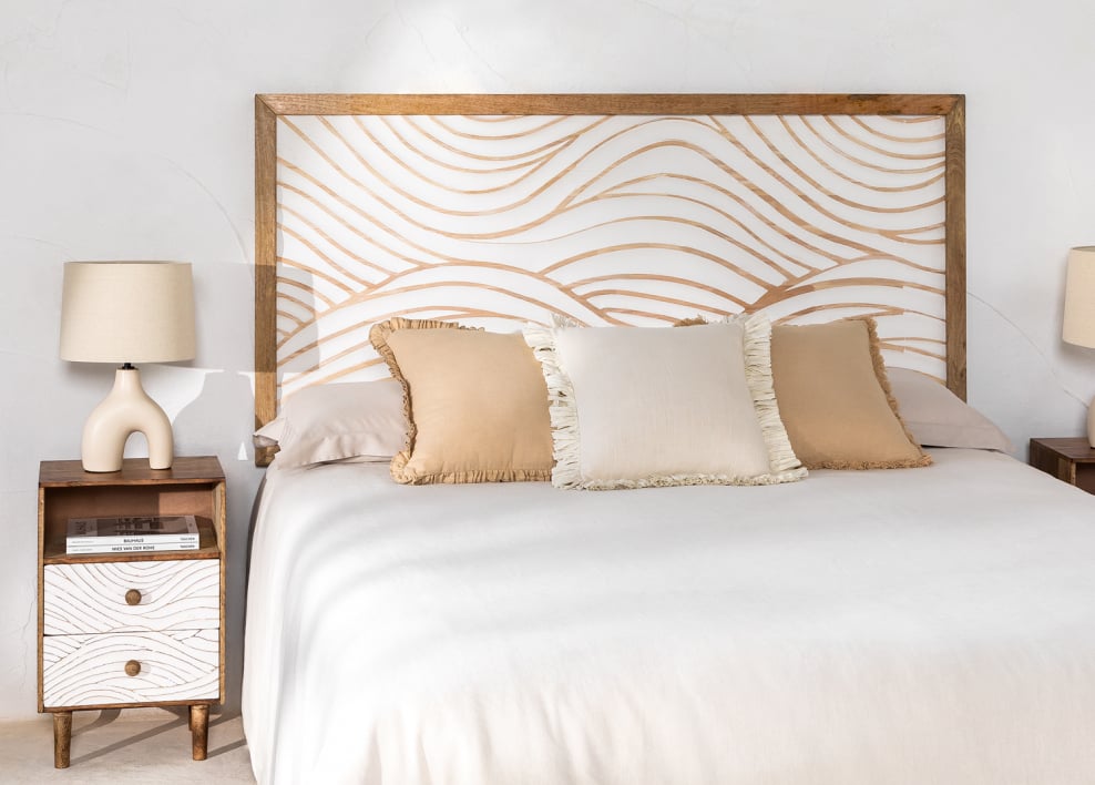 Tête de lit 150cm en bois de manguier Myanna