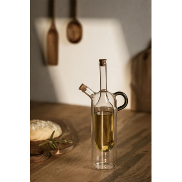 Bouteille à huile d'olive en verre avec motif oriental – ARBA Home & Decor