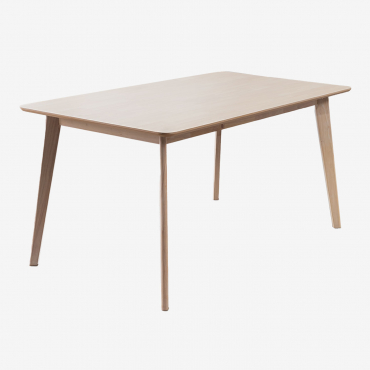 Table De Salle À Manger Rectangulaire En Bois (150x90 Cm) Kerhen Marron Cendre - Sklum