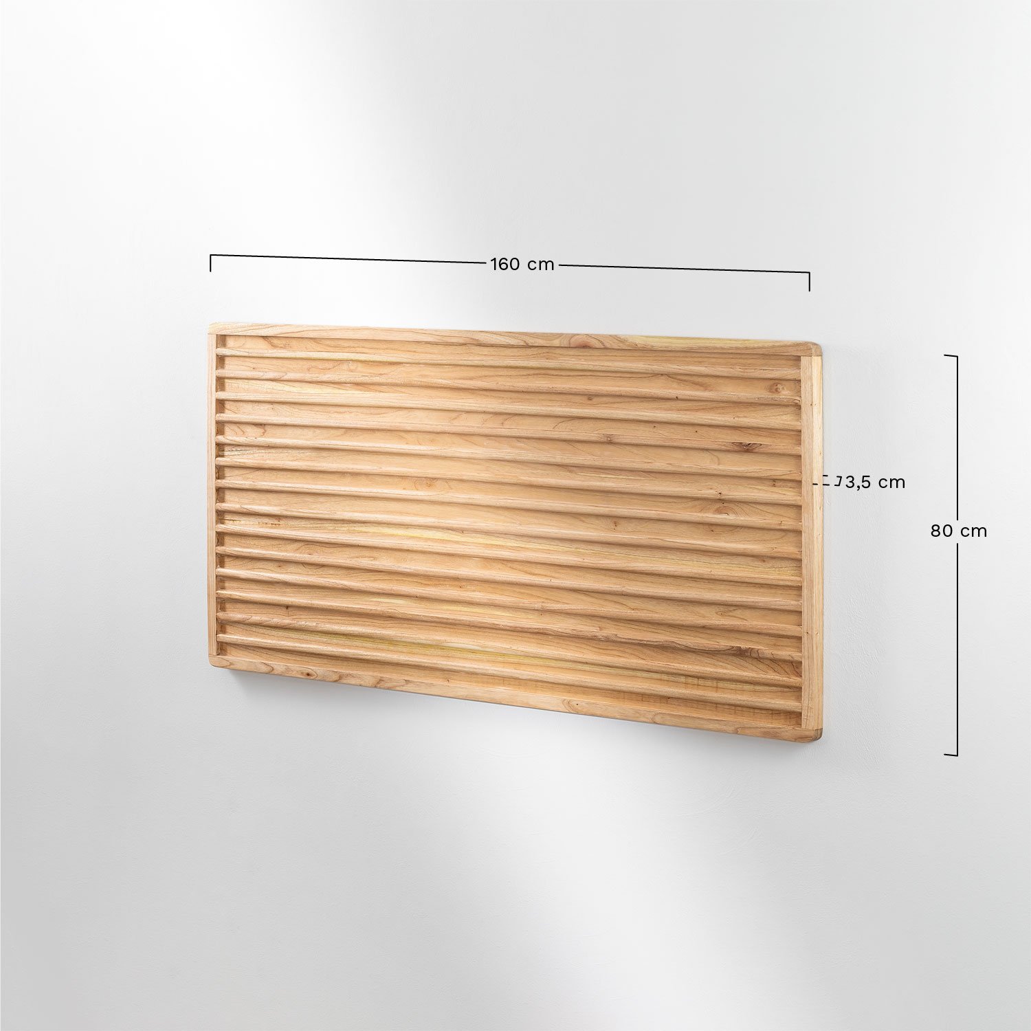 Tête de lit pour lit Deleyna Wood 150 cm, mesures