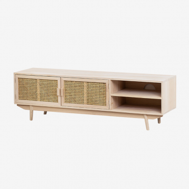 Meuble Tv 150x40 Cm En Bois Ralik Marron Bois Naturel - Sklum