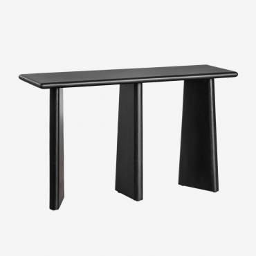 Console En Bois D'acacia Ambyl Noir Uni - Sklum