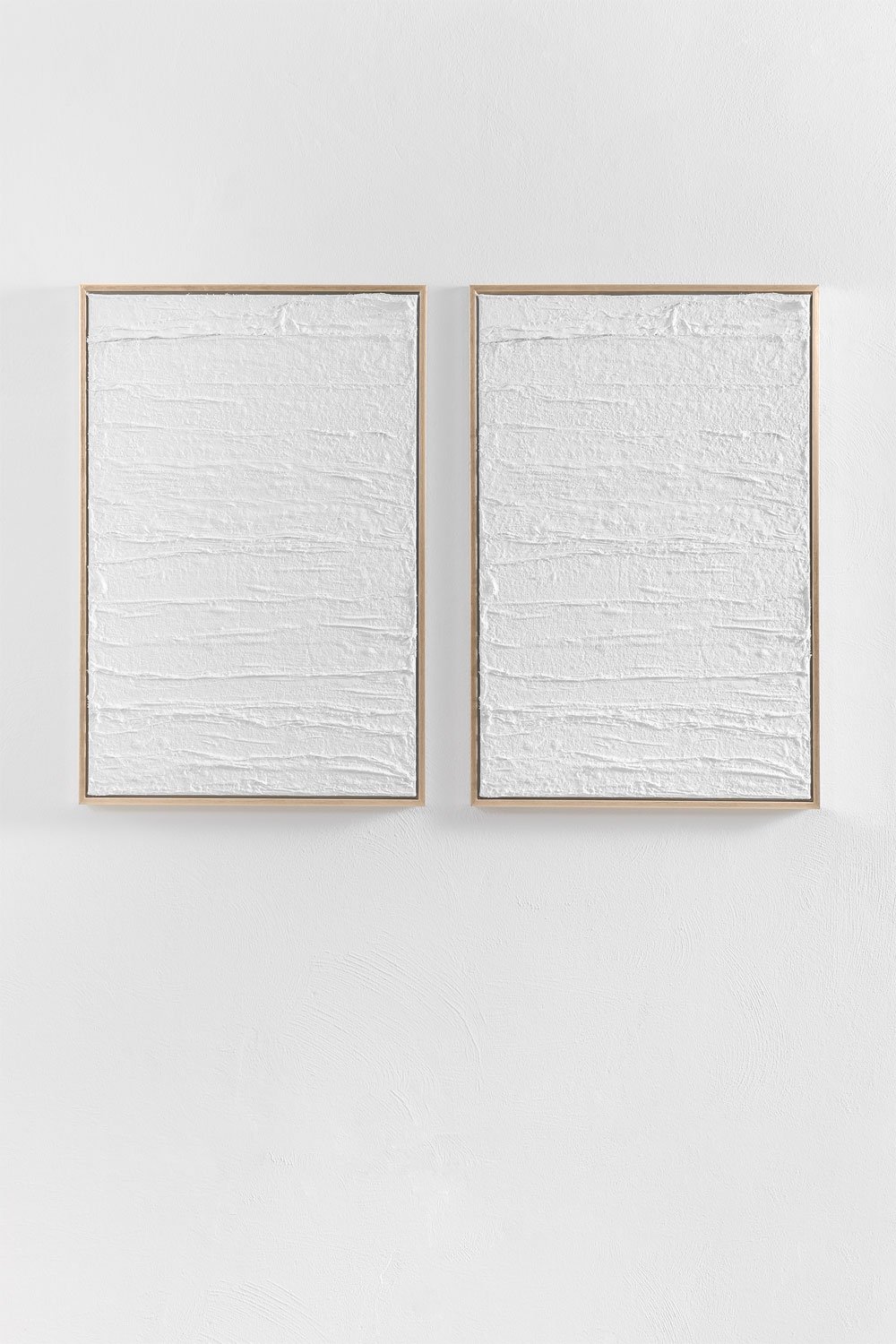 Ensemble de 2 Tableaux Décoratifs en Relief en Plâtre (60x90 cm) Leclerc
