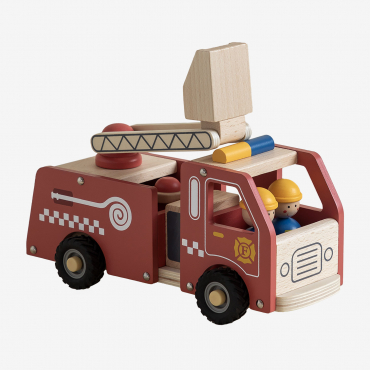 Camion De Pompier En Bois Pour Kenan Kids Rouge Grenat - Sklum