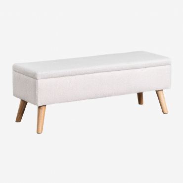 Banc Baúl En Chenille Adirane ↔︎ 120 Cm - Sklum