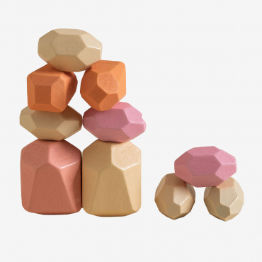 Pierres Empilables En Bois Petri Kids Multicolore Fresh - Sklum