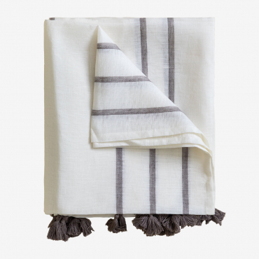 Nappe En Lin (140x240 Cm) Isabelle Blanc Gardenia - Sklum