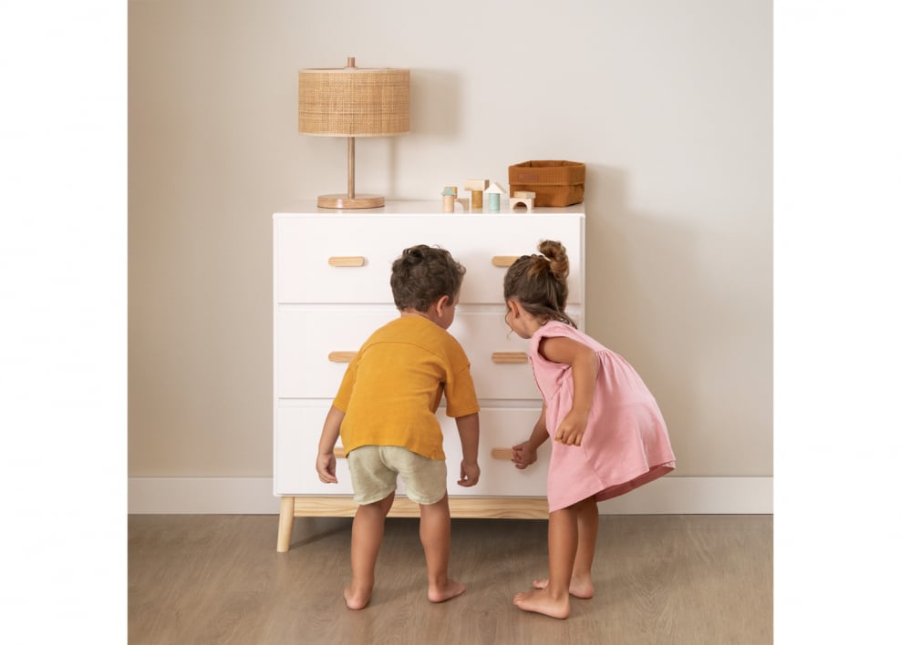 Commode en MDF et bois de pin Tom Kids