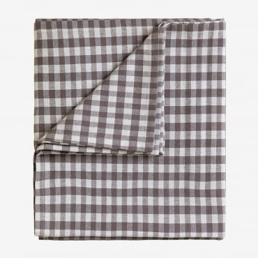 Nappe En Coton (140x240 Cm) Hillary Gris Taupe - Sklum