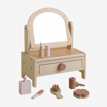 Coiffeuse En Bois Pour Enfants Talia Couleurs Naturelles - Sklum