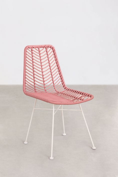 Chaise de salle à manger en rotin synthétique Gouda Colors