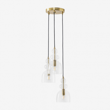 Plafonnier En Cristal Avec 3 Points Lumineux Bezany Transparent - Sklum