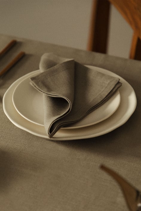 Set de 2 serviettes en lin Zendan