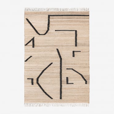 Tapis En Jute Et Coton 235x160 Cm Mireyla Yute - Sklum
