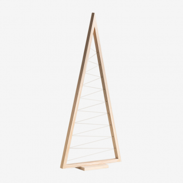 Sapin De Noël En Bois De Pin Elwood Marron Bois Naturel & ↑100 Cm - Sklum