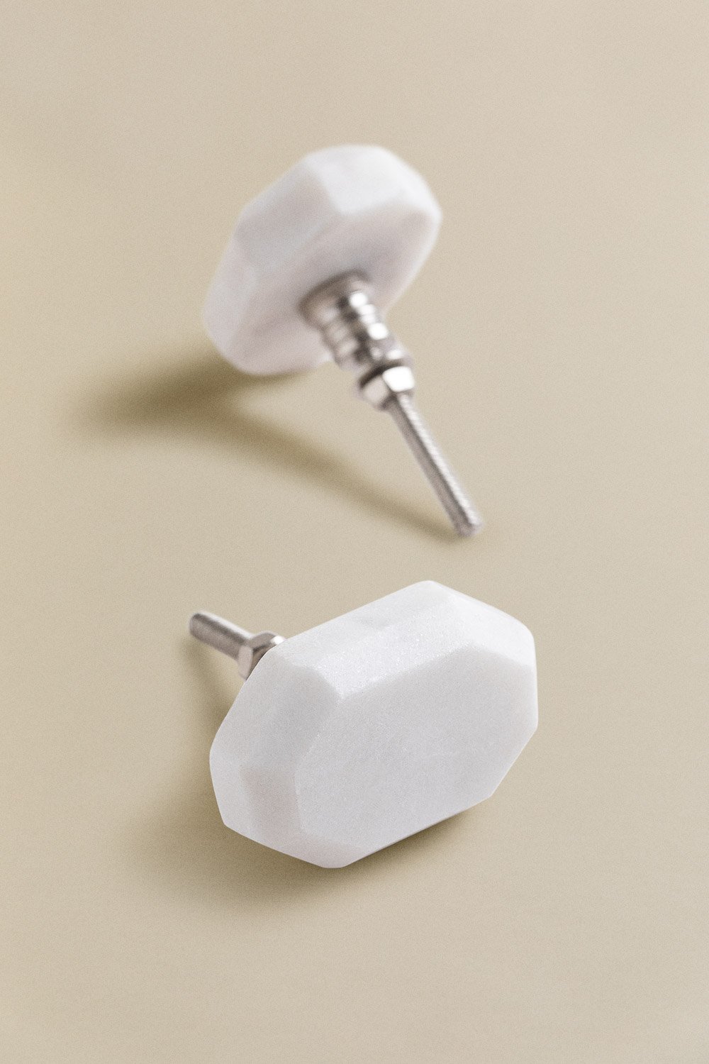 Lon0167 Lot De 2 Poignées De Porte Avec Vis Argentées 4,5