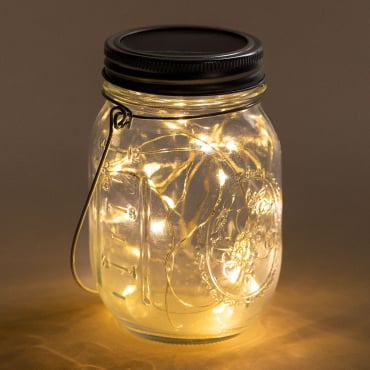 Bocal En Verre Solaire Avec Guirlande Led Zol Transparent - Sklum