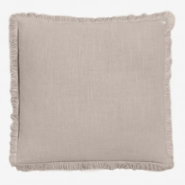 Coussin Carré En Coton (45x45 Cm) Nedeliya Gris Sable - Sklum