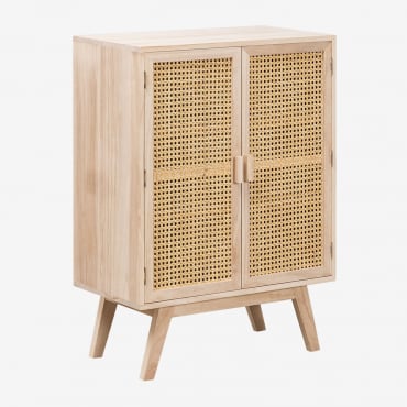 Buffet En Bois Avec 2 Portes En Bois Ralik Design Bois Naturel - Sklum