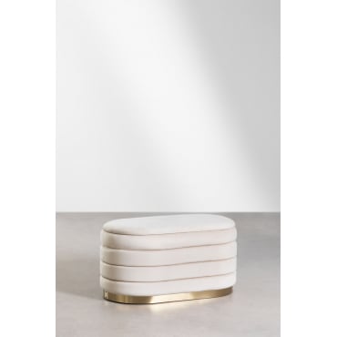 Banquette avec rangement en velours Bradford