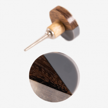 Set De 2 Poignées En Résine Awel Gris Foncé - Sklum