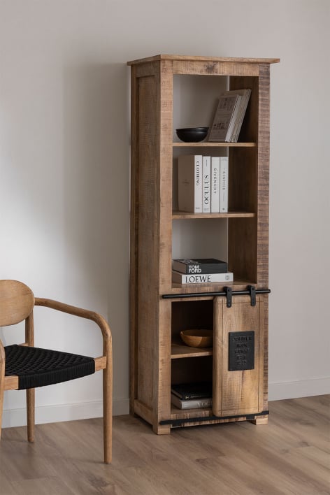Bibliothèque 60x170 cm en bois de manguier Uain