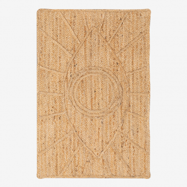 Paillasson Xl En Jute Tressé 90x60 Cm Elaine Yute - Sklum