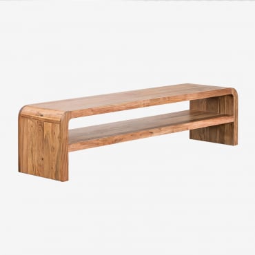 Meuble Tv 180x45 Cm En Bois D'acacia Vacry Brun Acacia - Sklum