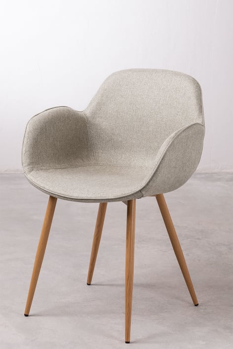 Chaise de salle à manger rembourrée et en fer Fargo