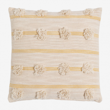 Coussin En Coton (40x40 Cm) Yolu Blanc Cassé - Sklum
