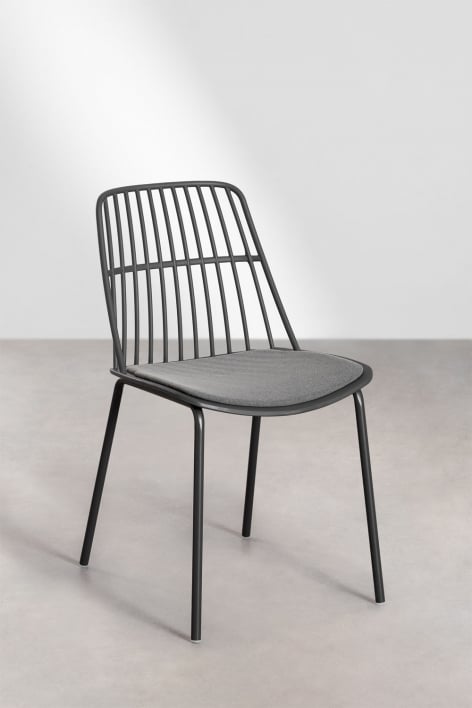 Pack de 4 chaises de salle à manger en polypropylène et acier Maeba