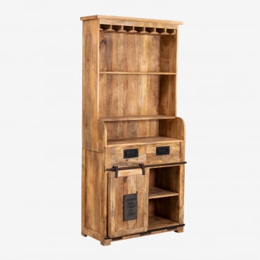 Armoire En Bois De Manguier Avec 2 Tiroirs Uain Bois De Mangue - Sklum