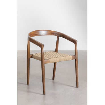 Lot de 4 chaises de salle à manger en bois de teck Visby Design