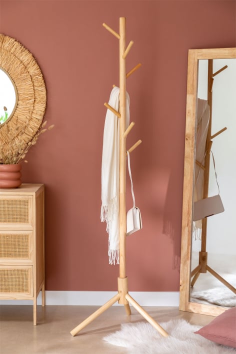 Porte-manteau sur pied en bois Russ