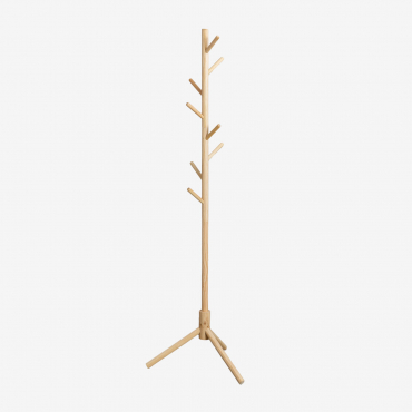 Porte-manteau Sur Pied En Bois Russ Naturel - Sklum