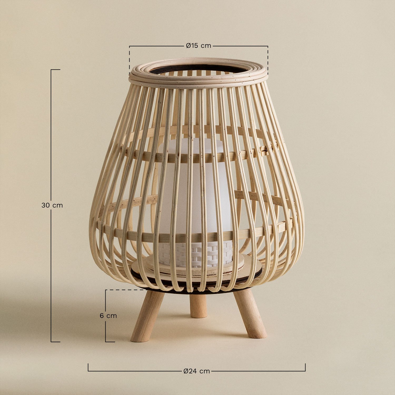 Lampe de Table LED sans fil Melzu, mesures