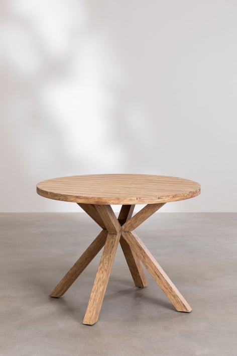 Table de salle à manger ronde Ø120 cm en bois Naele