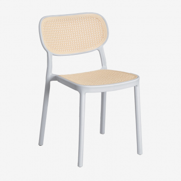 Chaise De Salle À Manger Empilable Omara Gris Clair - Sklum
