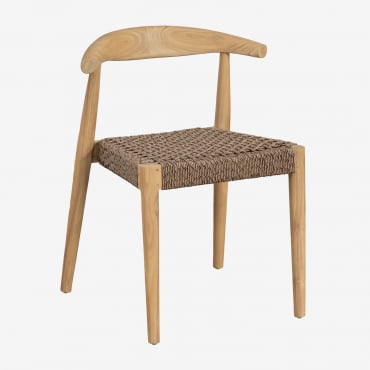 Pack De 2 Chaises De Jardin En Bois De Teck Celle Bois Naturel - Sklum