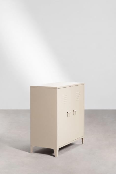 Buffet casier à 2 portes en acier Pohpli