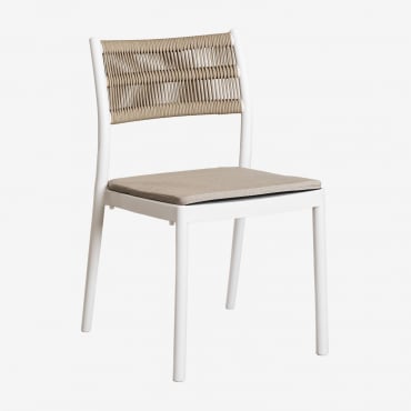 Pack De 2 Chaises De Jardin Empilables Favila Blanc Gardenia - Sklum
